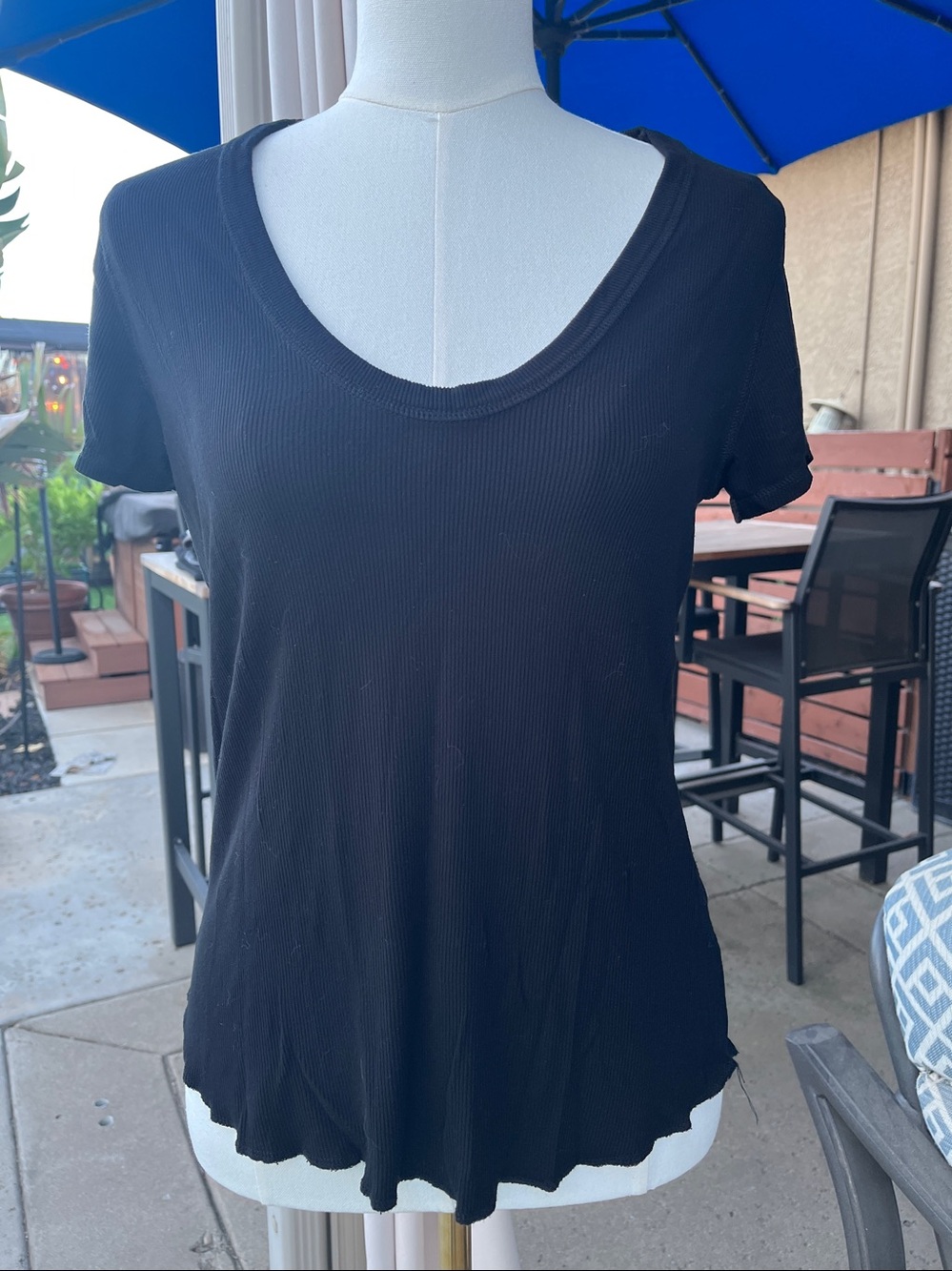 Zara Black Scoop Neck Women's Top